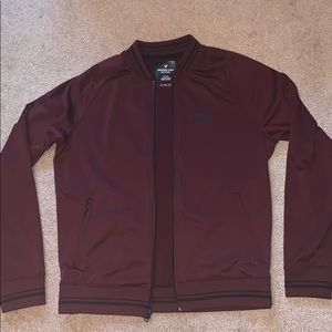 Burgundy Medium Active Wear AEO Jacket